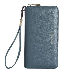 2155 Fashionable long RFID leather wallet, large capacity multi slot phone